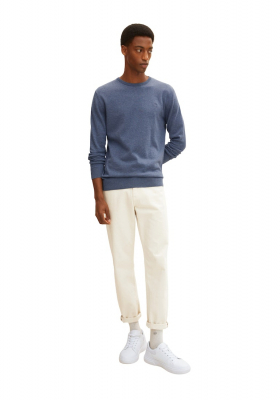 TOM TAILOR 2819, Kék Hosszú Ujjú Kötött Pulóver