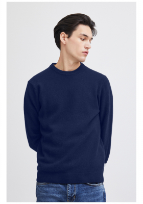 CASUAL FRIDAY Karl 3970, Kék Kötött Gyapjú Pulóver, NOOS