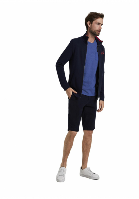 TOM TAILOR T-Shirt w. Structured Print 9718, Liláskék Rövid Ujjú Póló