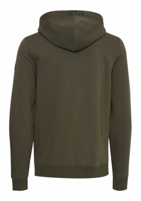 FQ1924 William 0714, Zöld Cipzáros Kapucnis Pulóver