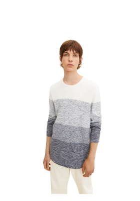 TOM TAILOR DENIM 2326 Szürke Kötött Pulóver