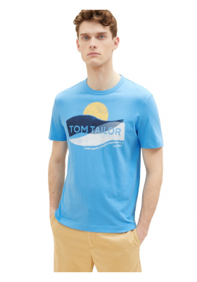 TOM TAILOR 6328, Világoskék Rövid Ujjú Póló