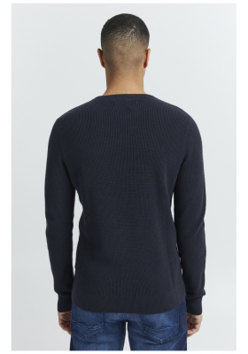 BLEND Codford 4336, Fekete Kötött Pulóver