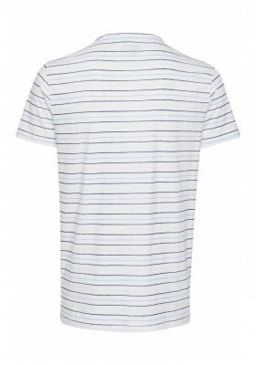 BLEND Striped 2372, Fehér Rövid Ujjú Póló