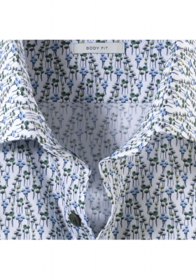 OLYMP Level Five 2079, Zöld Hosszú Ujjú Ing, Body fit, Modern Kent