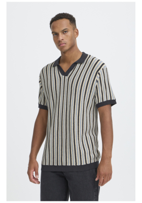 BLEND Carly 0431, Kék Kötött Rövid Ujjú