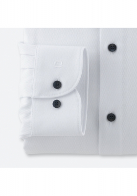 OLYMP Level Five 24/Seven 2041, Fehér Hosszú Ujjú Ing, Body fit, Modern Kent