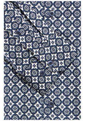 CASUAL FRIDAY Rubis 6059, Kék, Mintás Hosszú Ujjú Ing