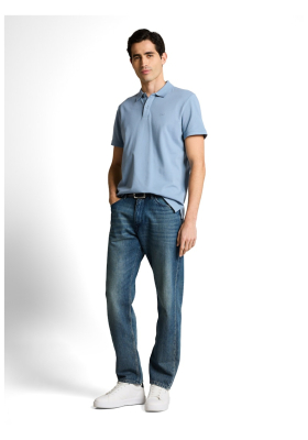 TOM TAILOR 1006, Világoskék Rövid Ujjú Ingpóló NOOS