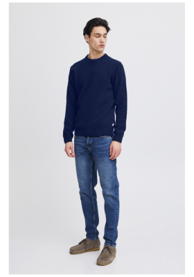 CASUAL FRIDAY Karl 3970, Kék Kötött Gyapjú Pulóver, NOOS