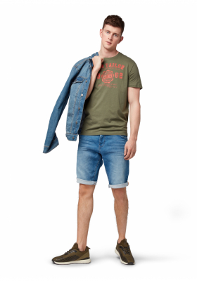 TOM TAILOR Basic 8637, Zöld Rövid Ujjú Póló