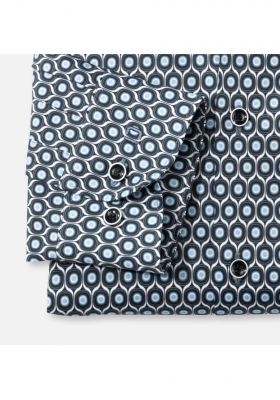 OLYMP Level Five 2102, Fekete Hosszú Ujjú Ing, Body fit, New York Kent