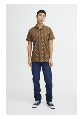 BLEND 6475, Barna Rövid Ujjú Ingpóló