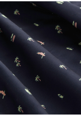 TOM TAILOR DENIM Palm Trees 9970, Kék Szörfnadrág