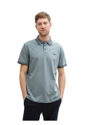 TOM TAILOR 5629, Szürke Rövid Ujjú Ingpóló