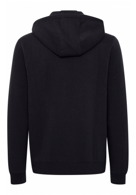 BLEND Downton 4494 Zippes-Kapucnis Pulóver, Fekete, NOOS