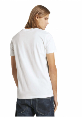 TOM TAILOR DENIM Est.2007 3263, Fehér Rövid Ujjú Póló