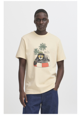 BLEND Jerron 8280, Bézs Lazy Days Rövid Ujjú Póló