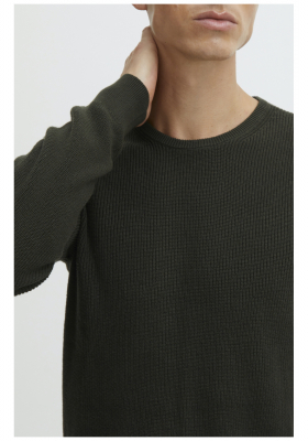 BLEND Codford 4336, Zöld Kötött Pulóver