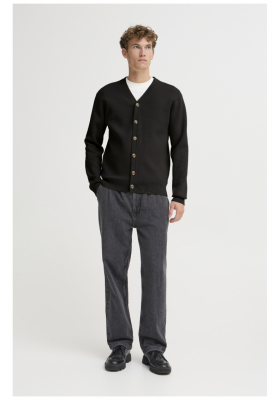 CASUAL FRIDAY Angar 6024, Fekete Kötött Kardigán