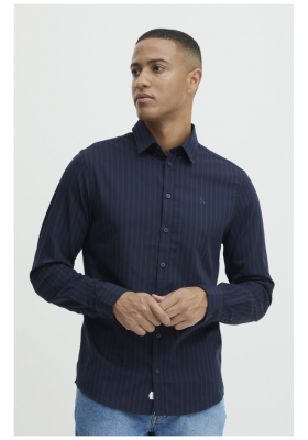 CASUAL FRIDAY Anton 4390, Kék, Csíkos Hosszú Ujjú Ing