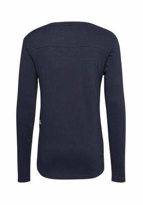 TOM TAILOR DENIM Ls T-Shirt w. Pocket 6578, Kék Hosszú Ujjú Póló