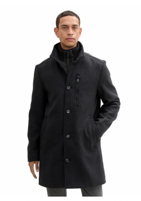 TOM TAILOR 3708, Antracit Szövetkabát 