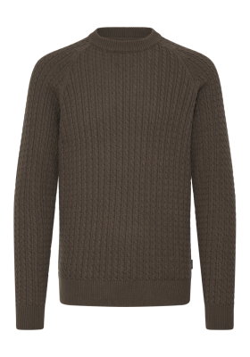 BLEND Abale 1504, Kávébarna Kötött Pulóver
