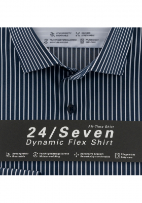 OLYMP No. Six 24/Seven 2526, Kék Hosszú Ujjú Ing, Super slim, Modern Kent