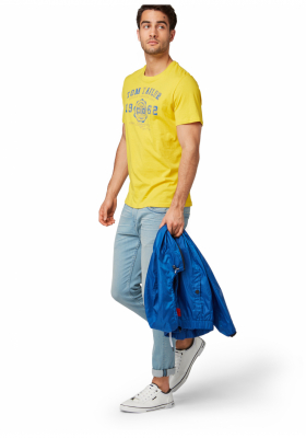 TOM TAILOR Basic 8637, Sárga Rövid Ujjú Póló