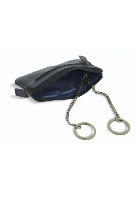 BUGATTI Remo 9501, Fekete Bőr Kulcstartó