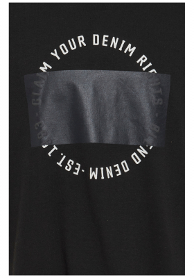 BLEND 4853, Fekete Rövid Ujjú Póló