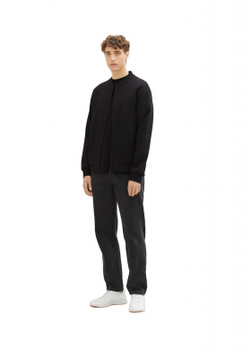 TOM TAILOR DENIM 8818, Fekete Cipzáros  Pulóver