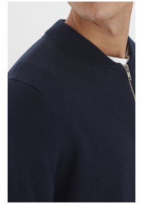 CASUAL FRIDAY Zipper 1986, Kék Kötött Kardigán