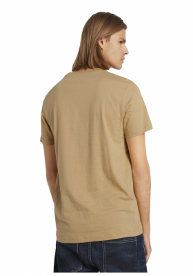 TOM TAILOR DENIM Est.2007 3263, Bézs Rövid Ujjú Póló