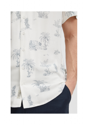 BLEND 5644, Fehér Rövid Ujjú Ing, Regular fit