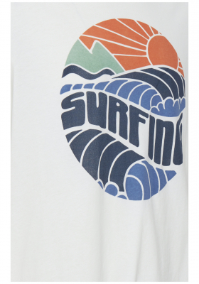 BLEND Surfing 3754, Fehér Rövid Ujjú Póló