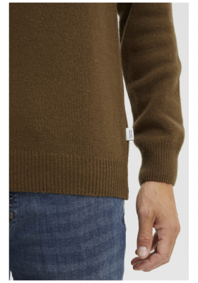 CASUAL FRIDAY Karl 3971, Barna Kötött Gyapjú Garbo Pulóver, NOOS