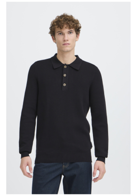 CASUAL FRIDAY Abel 6023, Fekete Kötött Pulóver