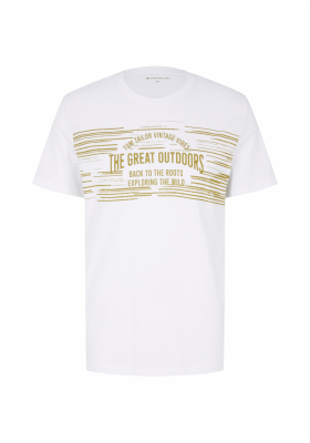 TOM TAILOR Outdoors 54, Fehér Rövid Ujjú Póló