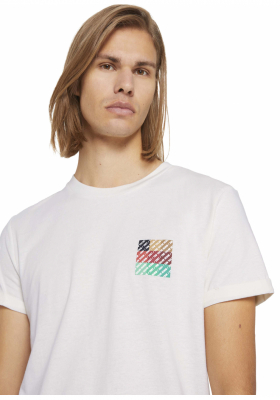 TOM TAILOR DENIM Be Part 3829, Fehér Rövid Ujjú Póló