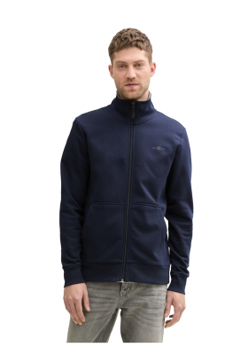 TOM TAILOR 5645, Sötétkék Cipzáros Pulóver