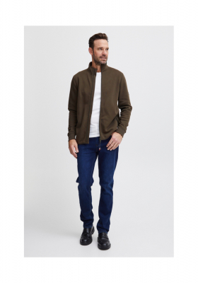 FQ1924 William 0560, Zöld Cipzáros Pulóver