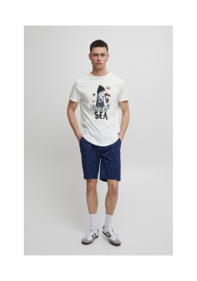 BLEND 5344, Fehér, Nyomtatott Rövid Ujjú Póló