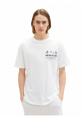 TOM TAILOR DENIM 5600, Fehér Rövid Ujjú Póló