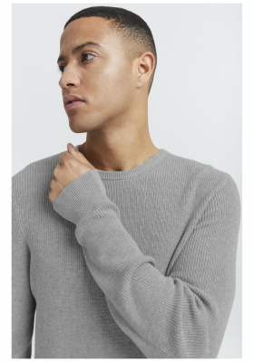 BLEND Codford 4336, Szürke Kötött Pulóver