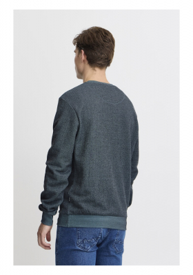 BLEND 7371, Kék Környakú Pulóver