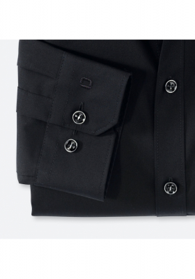 OLYMP No.Six 24/Seven 2540, Fekete Hosszú Ujjú Ing, Super slim, Urban Kent