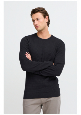 BLEND Redhill 7257, Fekete Kötött Pulóver NOOS