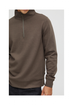 CASUAL FRIDAY Sebastian 4816, Barna Cipzáros Pulóver, NOOS